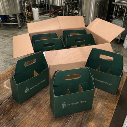 Customized six pack carriers for craft breweries