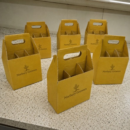 Slim Can 4-Pack Carrier with custom branding