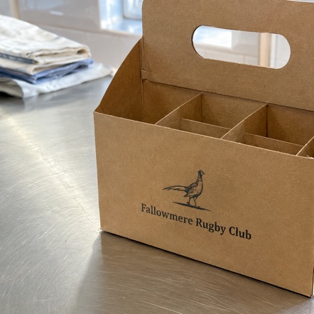 Tall Can Six-Pack Carrier with custom branding